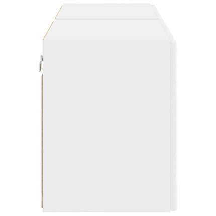 TV Vägghylla 2 pcs Vit 59,5 x 31 x 40 cm Konstruerat trä
