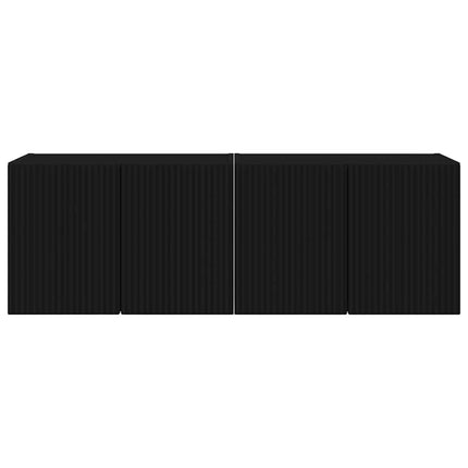 TV Vägghylla 2 pcs Svart 59,5 x 31 x 40 cm Konstruerat trä