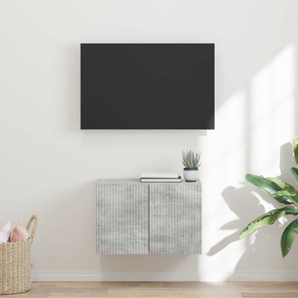 TV Vägghylla 59,5 x 31 x 40 cm Betonggrå Konstruerat trä