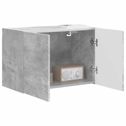 TV Vägghylla 59,5 x 31 x 40 cm Betonggrå Konstruerat trä