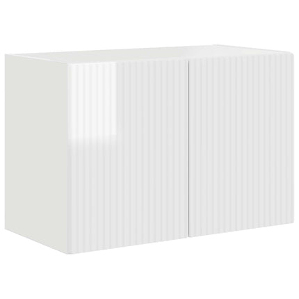 TV Vägghylla 59,5 x 31 x 40 cm Högblanka vita Konstruerat trä