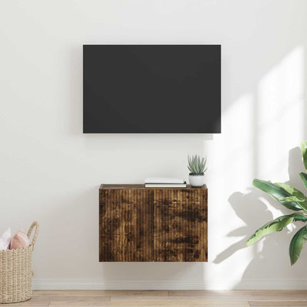 TV Vägghylla 59,5 x 31 x 40 cm Rökt ek Konstruerat trä