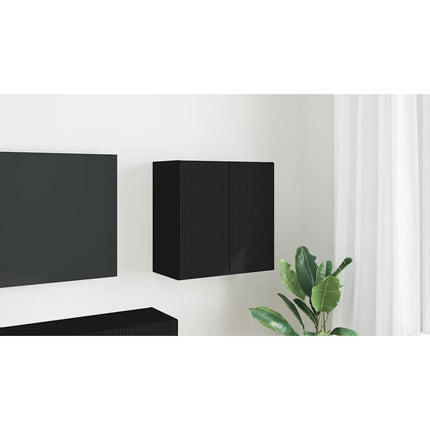 TV Vägghylla 59,5 x 31 x 60 cm Svart Konstruerat trä