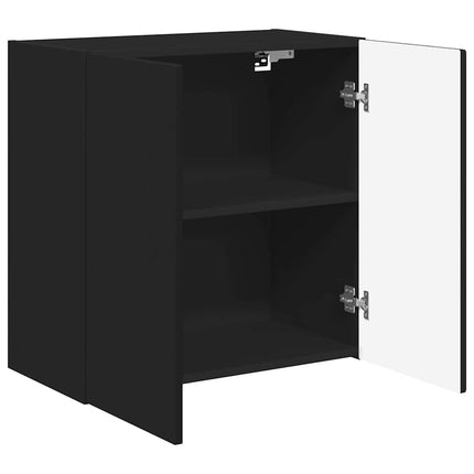 TV Vägghylla 59,5 x 31 x 60 cm Svart Konstruerat trä