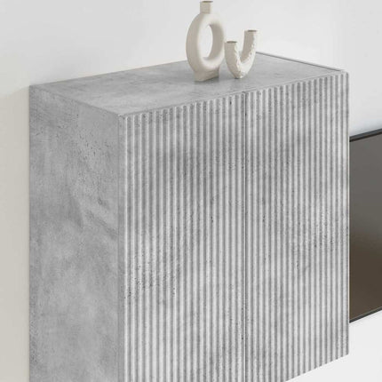 TV Vägghylla Betonggrå 59,5 x 31 x 60 cm Konstruerat trä