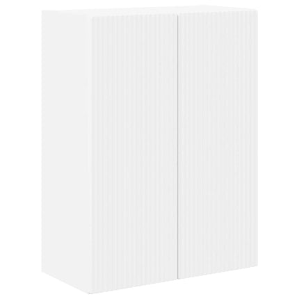 TV Vägghylla Väggmonterad Vit 59,5 x 31 x 80 cm Konstruerat trä