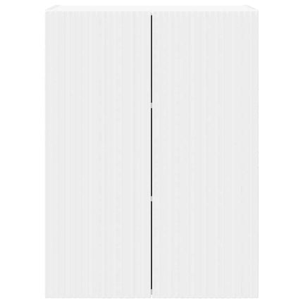 TV Vägghylla Väggmonterad Vit 59,5 x 31 x 80 cm Konstruerat trä