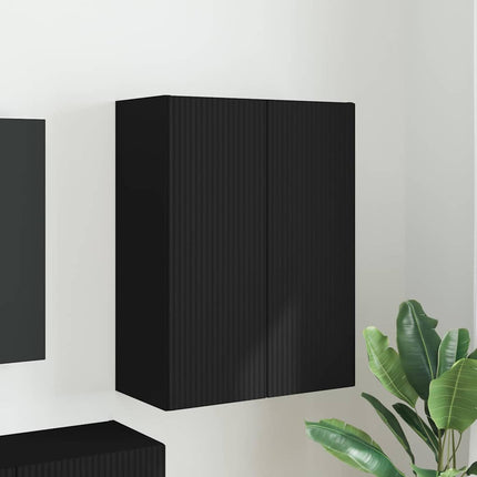 TV Vägghylla Svart 59,5 x 31 x 80 cm Konstruerat trä
