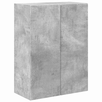 TV Vägghylla Betonggrå 59,5 x 31 x 80 cm Konstruerat trä