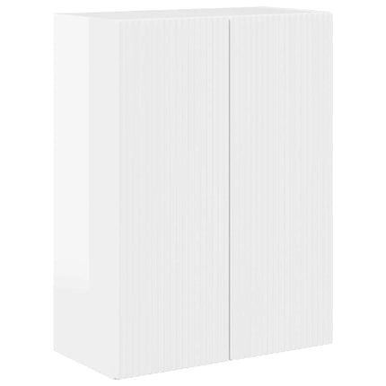 TV Vägghylla 59,5 x 31 x 80 cm Högblanka vita Konstruerat trä