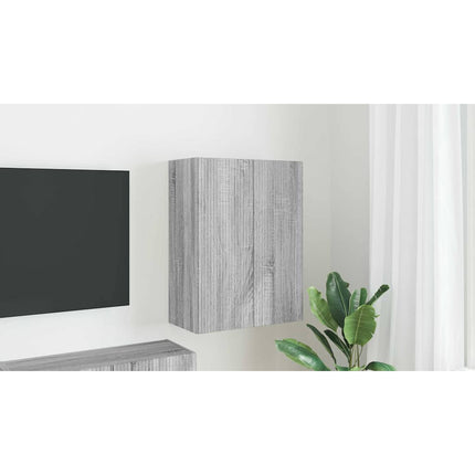 TV Vägghylla 59,5 x 31 x 80 cm Grå Sonoma Konstruerat trä