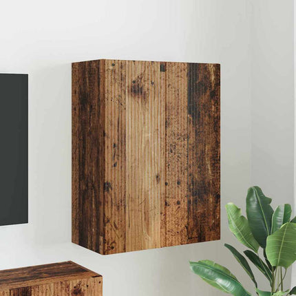 TV Vägghylla Gammalt trä 59,5 x 31 x 80 cm Konstruerat trä