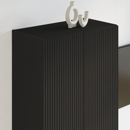 TV Vägghylla 59,5 x 31 x 100 cm Svart Konstruerat trä