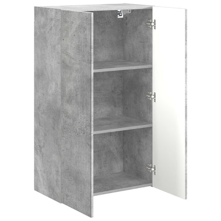TV Vägghylla 59,5 x 31 x 100 cm Betonggrå Konstruerat trä