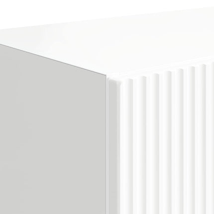 TV Vägghylla 59,5 x 31 x 100 cm Högblanka vita Konstruerat trä