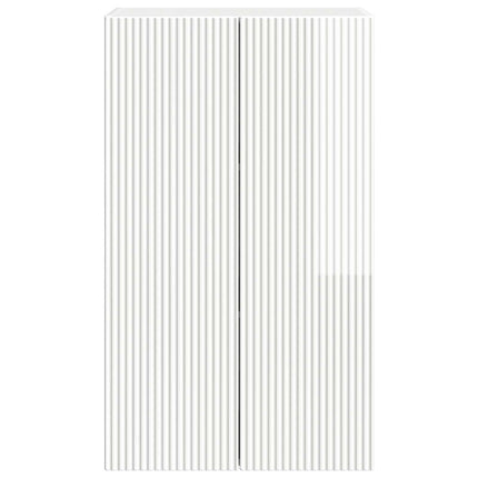 TV Vägghylla 59,5 x 31 x 100 cm Högblanka vita Konstruerat trä