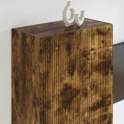 TV Vägghylla 59,5 x 31 x 100 cm Rökt ek Konstruerat trä