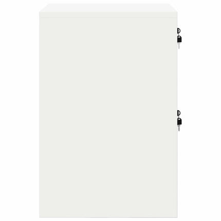 Arkivkåp med låda med lås Vit 44 x 50 x 74,5 cm Kallvalsat Stål