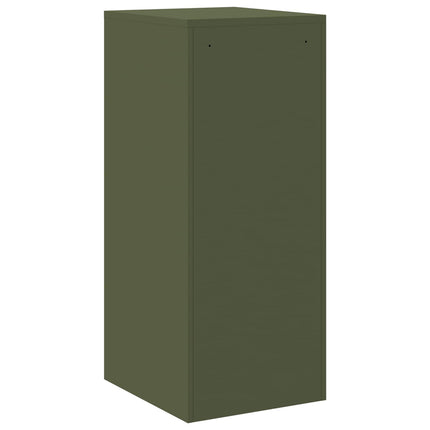 Arkivkåp med låda Olivgrön 44 x 50 x 106.5 cm Kallvalsat Stål