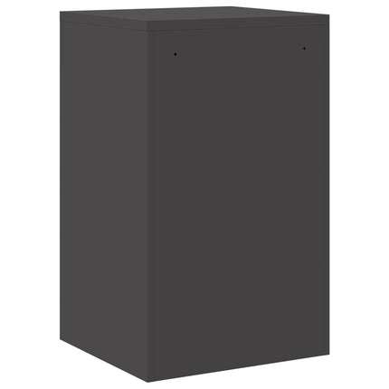 Arkivkåp med låda Svart 45,5 x 42 x 74,5 cm Kallvalsat Stål