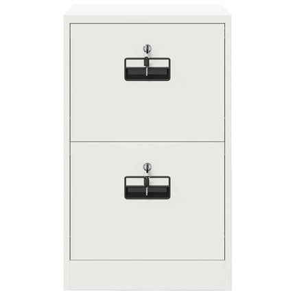 Arkivkåp med låda Vit 45,5 x 42 x 74,5 cm Kallvalsat Stål