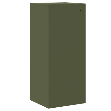 Arkivkåp med låda Olivgrön 45,5 x 42 x 106,5 cm Kallvalsat Stål