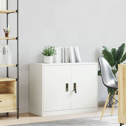 Förvaringsskåp Vit 90 x 40 x 70 cm Stål