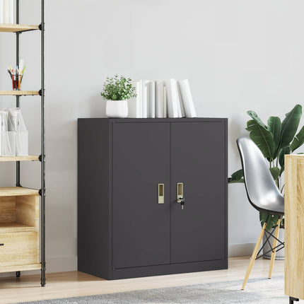 Förvaringsskåp Svart 80 x 40 x 90 cm Stål