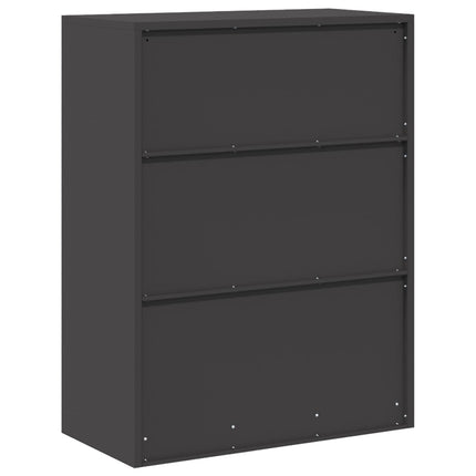 Förvaringsskåp Svart 80 x 40 x 105 cm Stål
