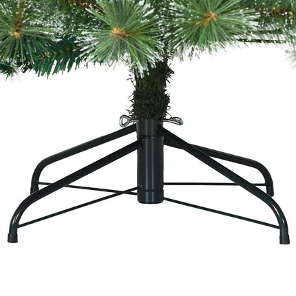Konstgjord Vikbar Julgran Snö Flocked Grön 180 cm PVC, stål