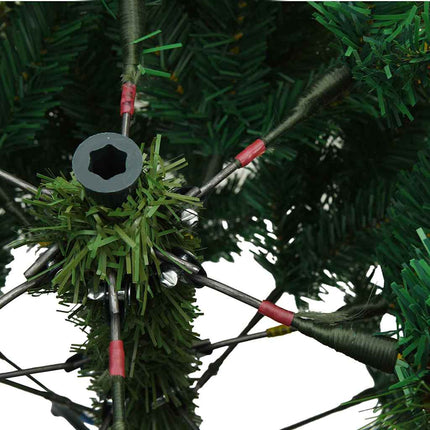 Konstgjord Vikbar Julgran Snö Flocked Grön 210 cm PVC, stål