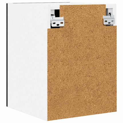 Hängande skåp 2 st Svart ek och vit Konstruerat trä