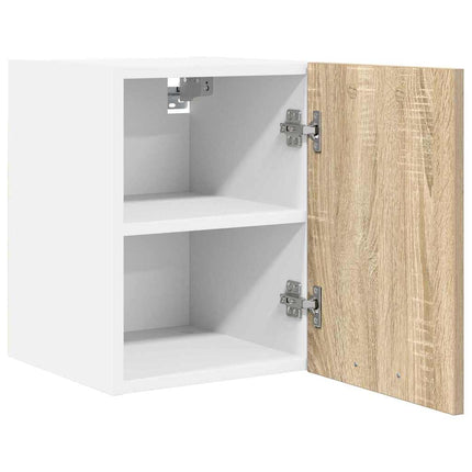 Hängande skåp Riga 2 pcs Sonoma ek och vit 30 x 31 x 40 cm