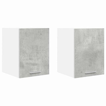 Hängande skåp med dörr 2 pcs Betonggrå och vit 30 x 31 x 40 cm