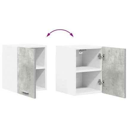 Hängande skåp med dörr 2 pcs Betonggrå och vit 30 x 31 x 40 cm