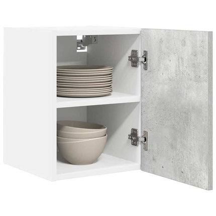 Hängande skåp med dörr 2 pcs Betonggrå och vit 30 x 31 x 40 cm