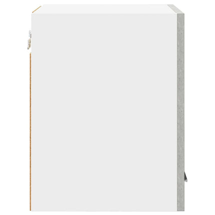 Hängande skåp med dörr 2 pcs Betonggrå och vit 30 x 31 x 40 cm