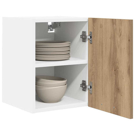 Hängande skåp med dörr 2 pcs Artisan ek och vit 30 x 31 x 40 cm