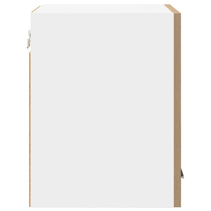 Hängande skåp med dörr 2 pcs Artisan ek och vit 30 x 31 x 40 cm