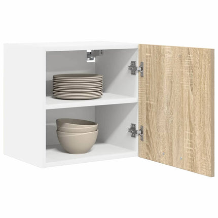 Hängande skåp Riga 2 pcs Sonoma ek och vit 40 x 31 x 40 cm