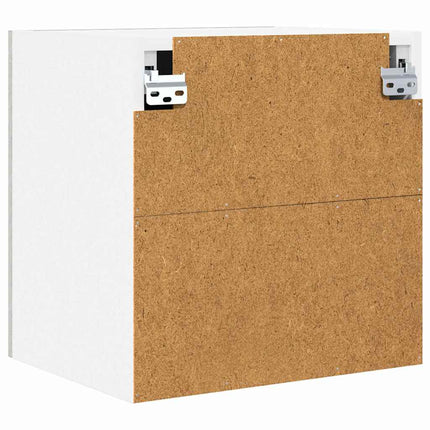 Hängande skåp med dörr 2 pcs Betonggrå och vit 40 x 31 x 40 cm