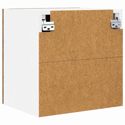 Hängande skåp med dörr 2 pcs Gamla trä och vit 40 x 31 x 40 cm
