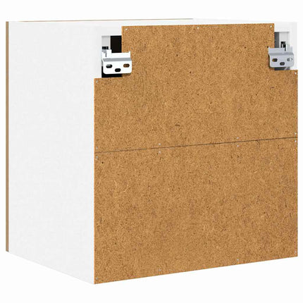 Hängande skåp med dörr 2 pcs Artisan ek och vit 40 x 31 x 40 cm