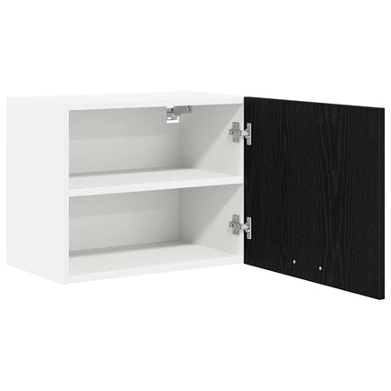 Hängande skåp Svart ek och vit 50 x 31 x 40 cm Konstruerat trä