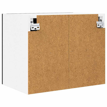 Hängande skåp Svart ek och vit 50 x 31 x 40 cm Konstruerat trä