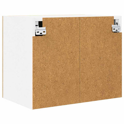 Hängande skåp med dörr 2 pcs Sonoma ek och vit 50 x 31 x 40 cm