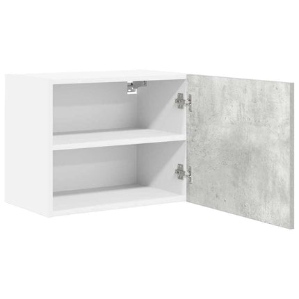 Hängande skåp med dörr 2 pcs Betonggrå och vit 50 x 31 x 40 cm
