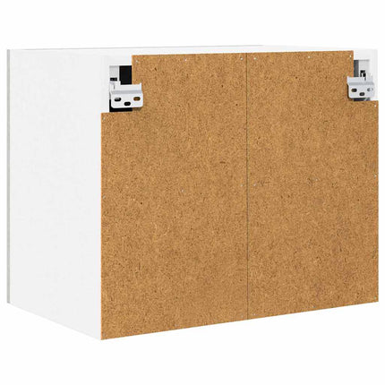 Hängande skåp med dörr 2 pcs Betonggrå och vit 50 x 31 x 40 cm