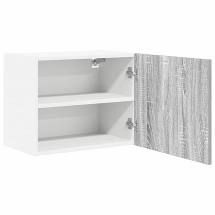 Hängande skåp med dörr 2 pcs Grå Sonoma och vit 50 x 31 x 40 cm