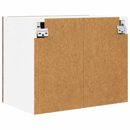 Hängande skåp med dörr 2 pcs Gamla trä och vit 50 x 31 x 40 cm